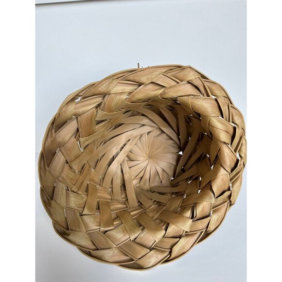 Vtg 1967 Hat Fedora Unisex Hawaiian Handmade Palm Frond Woven Handwoven Medium main image 5